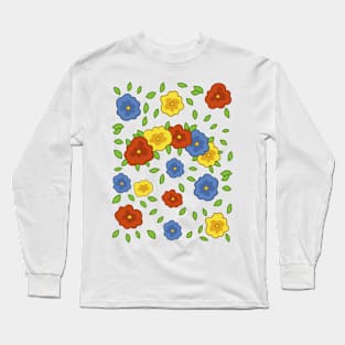 All color vintage flowers Long Sleeve T-Shirt